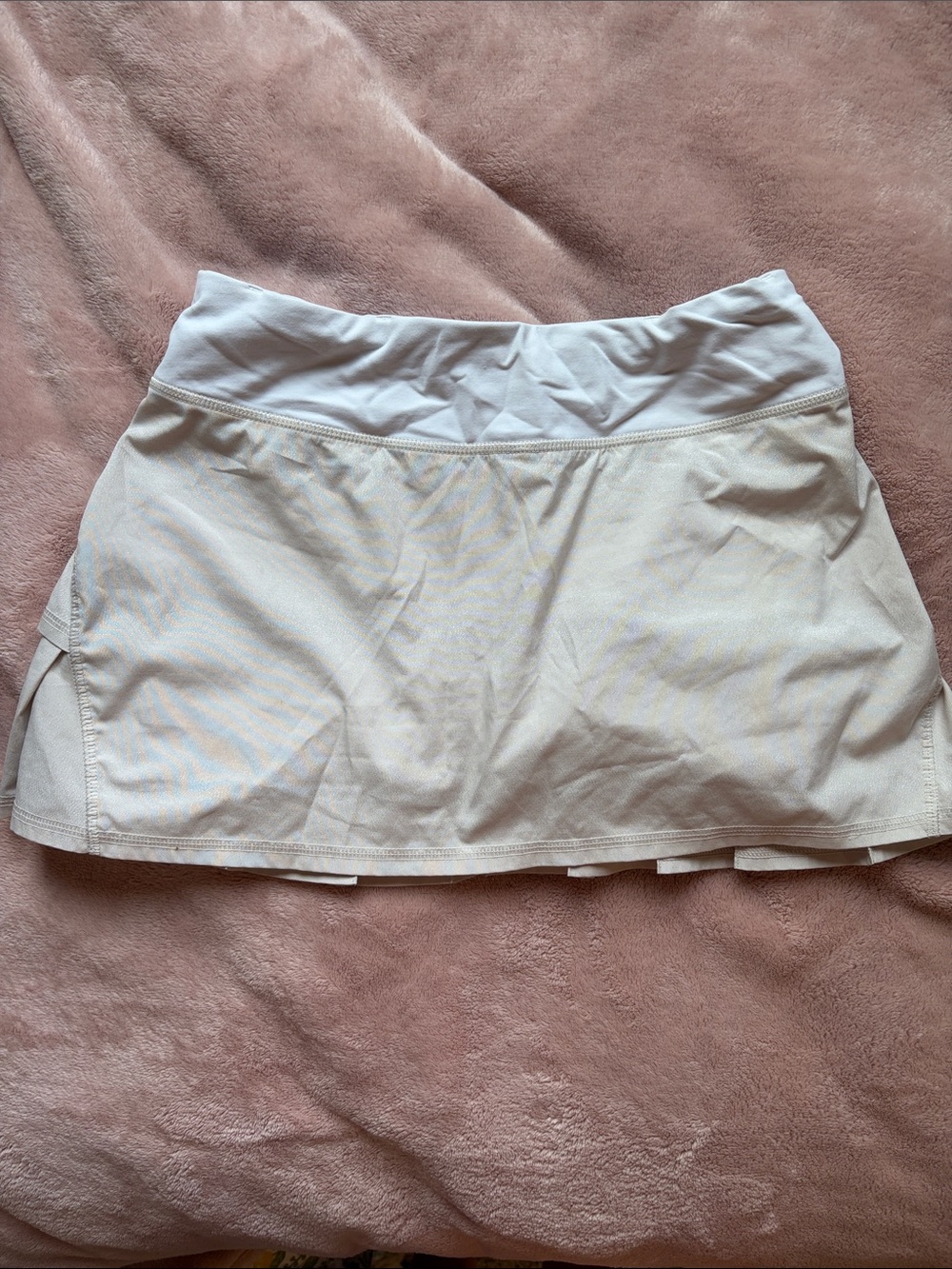 lululemon athletica Light Beige Athletic Skirt with Zipper Pocket